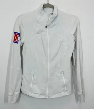 Lululemon LA Clippers Athletic Jacket Zip Up White Women's Size 8 Basketball NBA thumbnail 1