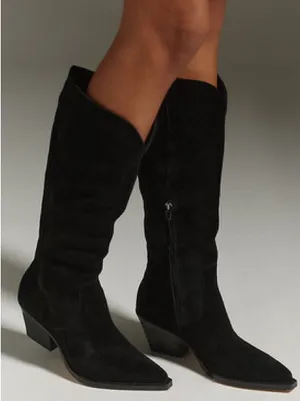 NWOT Dolce Vita Regy Western Boot Size 7 Onyx Suede thumbnail 1