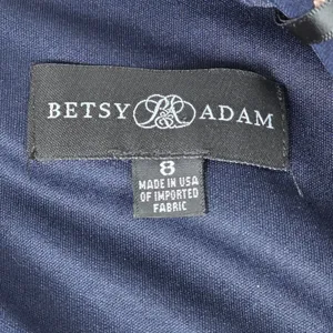 Betsy & Adam Navy Beaded Bell Sleeve V Neck Mini Cocktail Dress Size 8‎ NWT thumbnail 4
