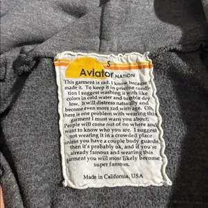 Aviator nation 5 STRIPE HOODIE - HEATHER GREY thumbnail 7