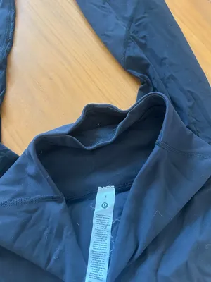 NWOT Lululemon Black Leggings With Mesh (Wunder Train Mesh HR Tight 25”) thumbnail 4
