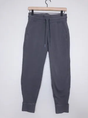 Lululemon Ready to Fleece Jogger 6 Graphite Grey Pima Cotton Stretch Legging thumbnail 4