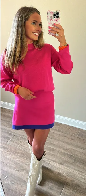Knit Sweater Set Pink thumbnail 1