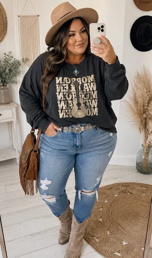 Maurices Morgan Wallen Guitar Relaxed Fit Sweatshirt thumbnail 1