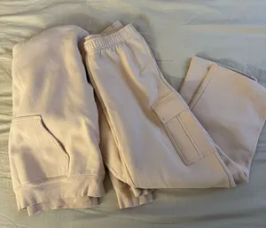Aritzia light pink sweat set  thumbnail 1