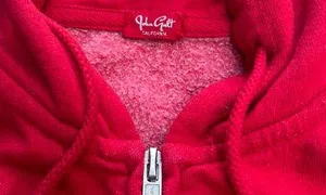 Brandy Melville Red Cropped Hoodie thumbnail 3