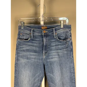 MOTHER The Runaway Step Fray Jeans 29 Leaps & Bounds Flare Raw Hem thumbnail 4