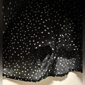 Zara Polka Dot Mini Skort Black and White tie belt size M thumbnail 4