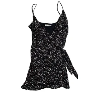 Reformation Troppo Confetti Wrap Dress Large Black thumbnail 2