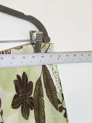 Alfred Dunner Green and Brown Midi Skirt with Ruffle Hem Size 18 thumbnail 5