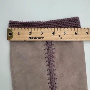 Hugo Boss Italian Suede Leather Crochet Lavender Pull On Designer Boots EU39 thumbnail 8