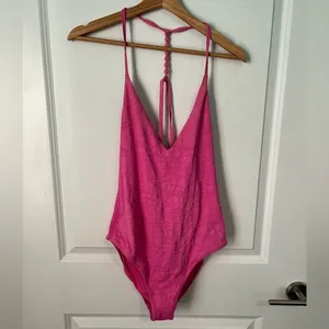 💌 Aerie Jacquard V Scoop One Piece Swimsuit thumbnail 6