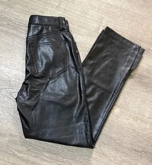 •Abercrombie & Fitch• Ultra High 90s Straight Vegan Leather Pants thumbnail 1