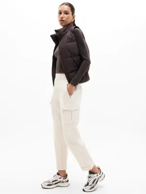 New Athleta 8P Endless Cargo Pant Bone White Size 8 Petite thumbnail 2