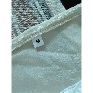 NWOT Commense Crushed Velvet Lace Ivory Cami Tank Top M thumbnail 6