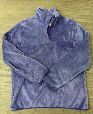 Jachs Cabin Purple 1/4 Snap Sherpa Fleece Pullover Sweater Women’s Size L thumbnail 1
