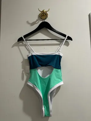 ONEONE Free People Alisha One-Piece Swimsuit in Spearmint Size Medium NWT thumbnail 3