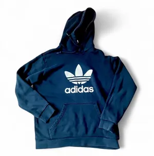 Adidas Black Hoodie Pullover Sweatshirt Sz L thumbnail 1