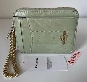 Coach Zip Card Case With Quilting  thumbnail 1