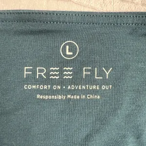 Free Fly All Day Pocket Leggings Womens Large Teal Ankle Solid Athleisure Active thumbnail 9