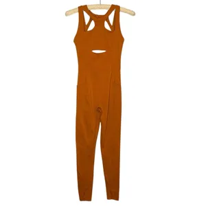 FP Movement Breakaway‎ XS Halogen Jumpsuit Burnt Orange Athleisure Yoga Workout thumbnail 3