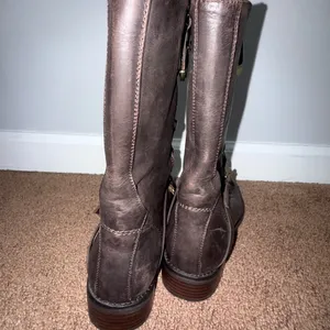 Love Moschino Brown Combat Boots Lace Up Euc Size 40 Us 9.5‎ thumbnail 5