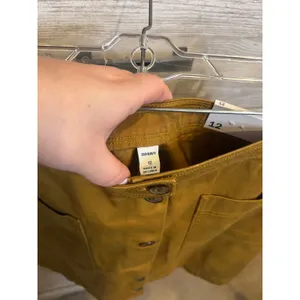 Old Navy Womens Mustard Yellow Button Front Twill Mini Skirt Size 12 NWT thumbnail 4