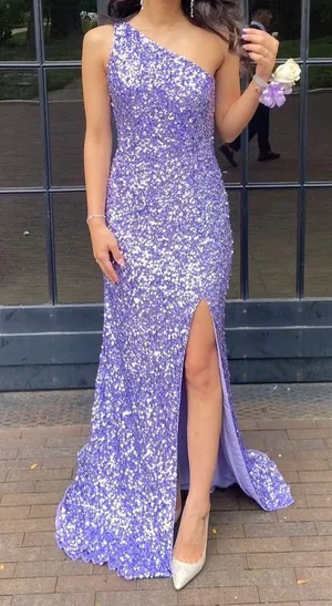 Sherri Hill Purple Prom Dress thumbnail 1