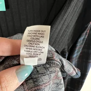 Maurices Womens XXL Black Ribbed‎ Plaid Mixed Media Babydoll Top NWT Grunge thumbnail 7