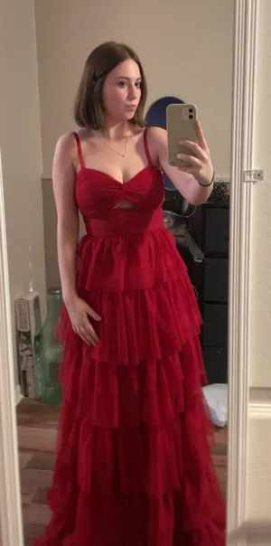 Camille La Vie Prom Dress Red thumbnail 1
