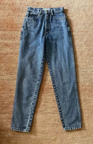 Vintage JCPenney High Waist Mom Jeans Tapered Leg Blue 100% Cotton thumbnail 1