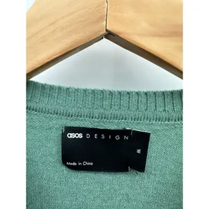 ASOS‎ Design Women Green 100% Merino Wool Pullover Crewneck Sweater Size M HN24 thumbnail 6