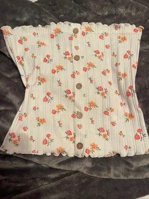 Strapless Floral Top Multi thumbnail 1
