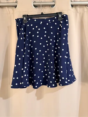 Pixley Navy Blue Polka Dot Skirt thumbnail 2