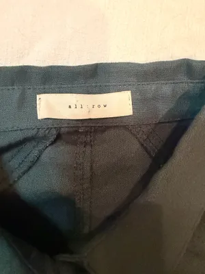 ALL:ROW Dark Teal Oversized Dolman Sleeve Button Front Blouse High Low Hem Women’s thumbnail 3