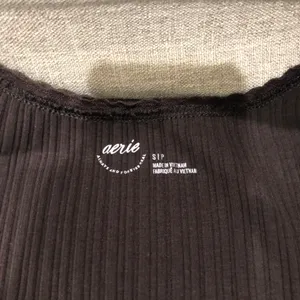 Aerie Dark Brown Chocolate Brown Stretchy Ribbed Tank Top Small thumbnail 5