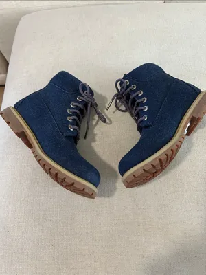 Timberland® Premium 6-Inch Lace-Up Boot, Dark Blue Canvas, Size 7, NWT thumbnail 6