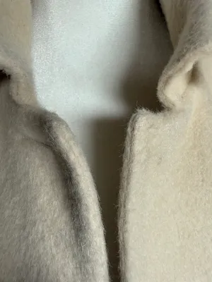 Meissa 100% Wool Off White Black Button Front‎ Collared Coat Sz M Size M thumbnail 8