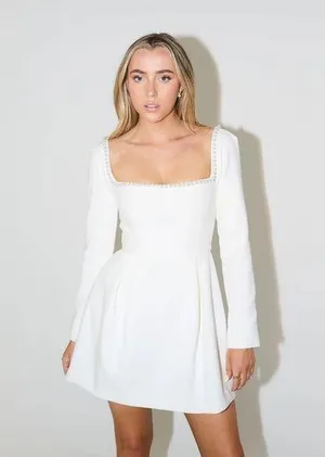 Odd Muse The Ultimate Pearl Dress White thumbnail 1