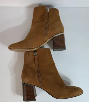 ALDO Gwulia suede ankle Boots Side Zip Block Heel Tan Womens Size 7.5 thumbnail 8
