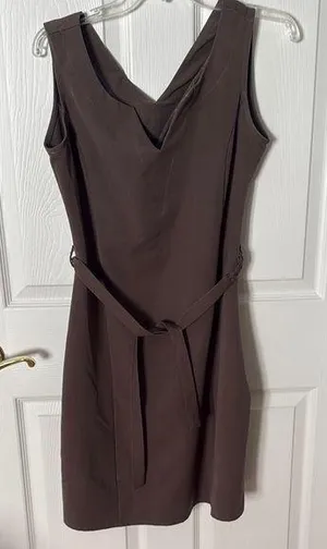 Elegant Brown Sleeveless Dress in more 33/29/36 thumbnail 1
