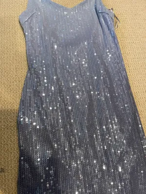 ZARA Ombré Sequins Spaghetti Strap Midi Dress Size XS thumbnail 3