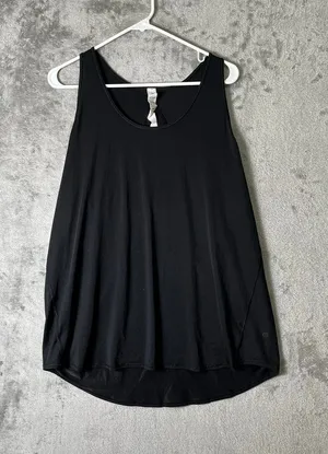 Lululemon Essential Tank Pleated Jersey Black Sleeveless Athletic Top Size‎ 14 thumbnail 1