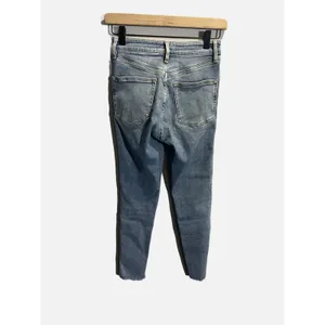 We The Free Skinny Jeans Womens 26 Blue High Rise Raw‎ Hem Frayed Denim Casual thumbnail 4