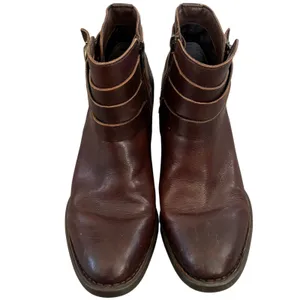 Born Payton‎ Buckle Ankle Boots Sz 8.5 Brown Leather Western Chic thumbnail 3