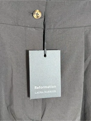 NWT Reformation Danielle Pants (Morel) Brown-Gray Size 8 Petite Baggy Wide Leg‎ thumbnail 5