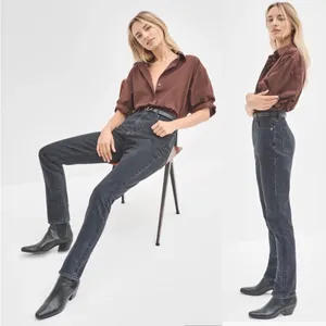 Aritzia Denim Forum The Nina Super High Rise Cigarette Jeans in Black‎ Size 24 thumbnail 12