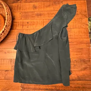 ANTHRO | MAEVE One‎ Shoulder Ruffle Blouse thumbnail 3