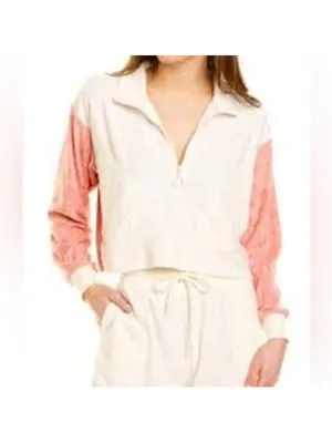 L*SPACE Best Life Pullover & Pant Set, Women's Size L Primrose & Cream NWT thumbnail 8