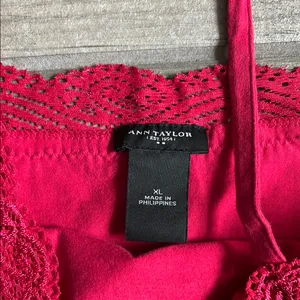 Ann Taylor Fitted Pink Camisole with Ruffles thumbnail 2